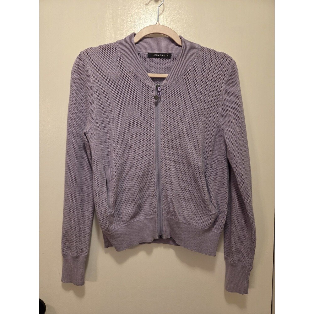 Leimere spring summer Track Jacket Women's Medium Lavender Purple Full Zip